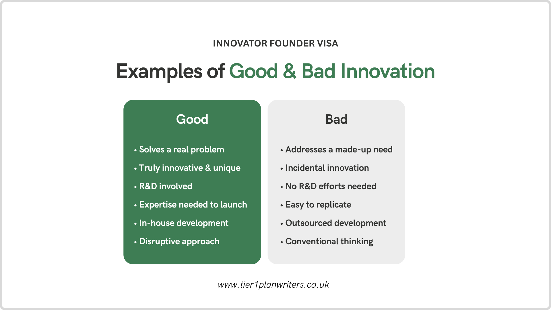 examples of good and bad innovation